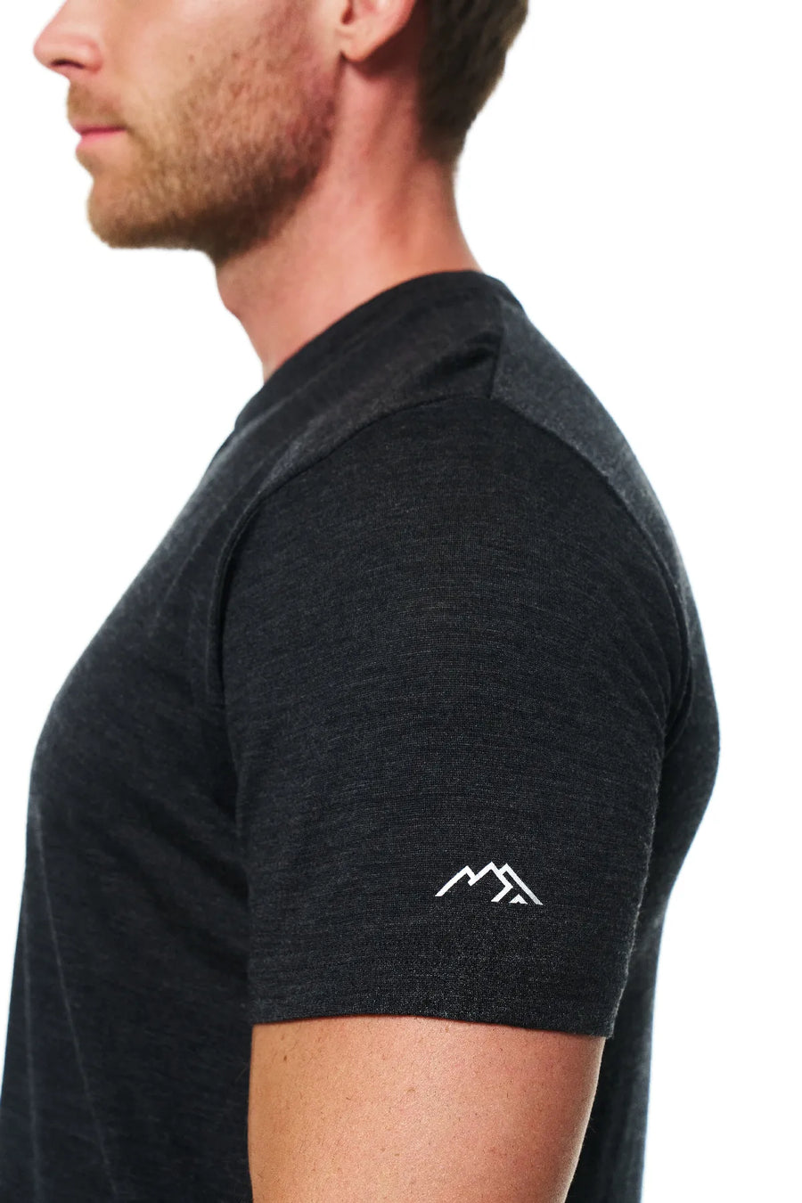 Men's Merino Wool Henley T-shirt 170 Charcoal Grey