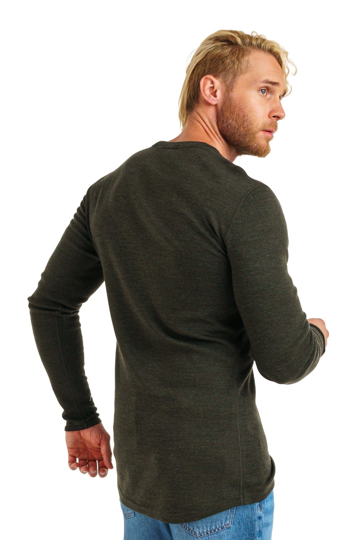 Men's Merino Long Sleeve 320 Army Green