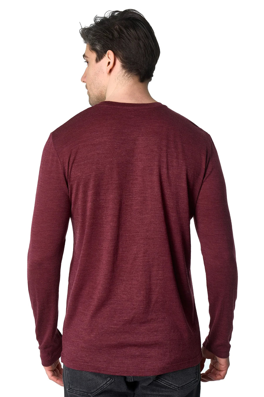 Men's Merino Long Sleeve 190 Burgundy Wine