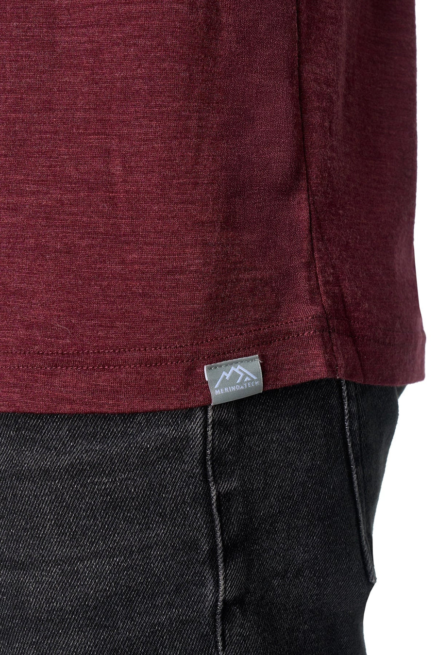Men's Merino Long Sleeve 190 Burgundy Wine