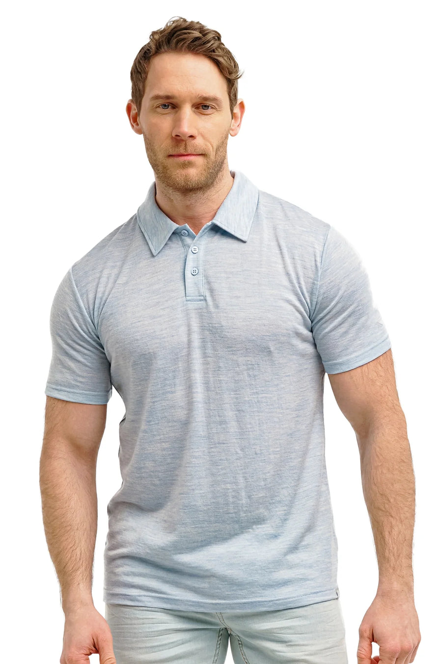Men's Merino Polo 180 Arctic Ice