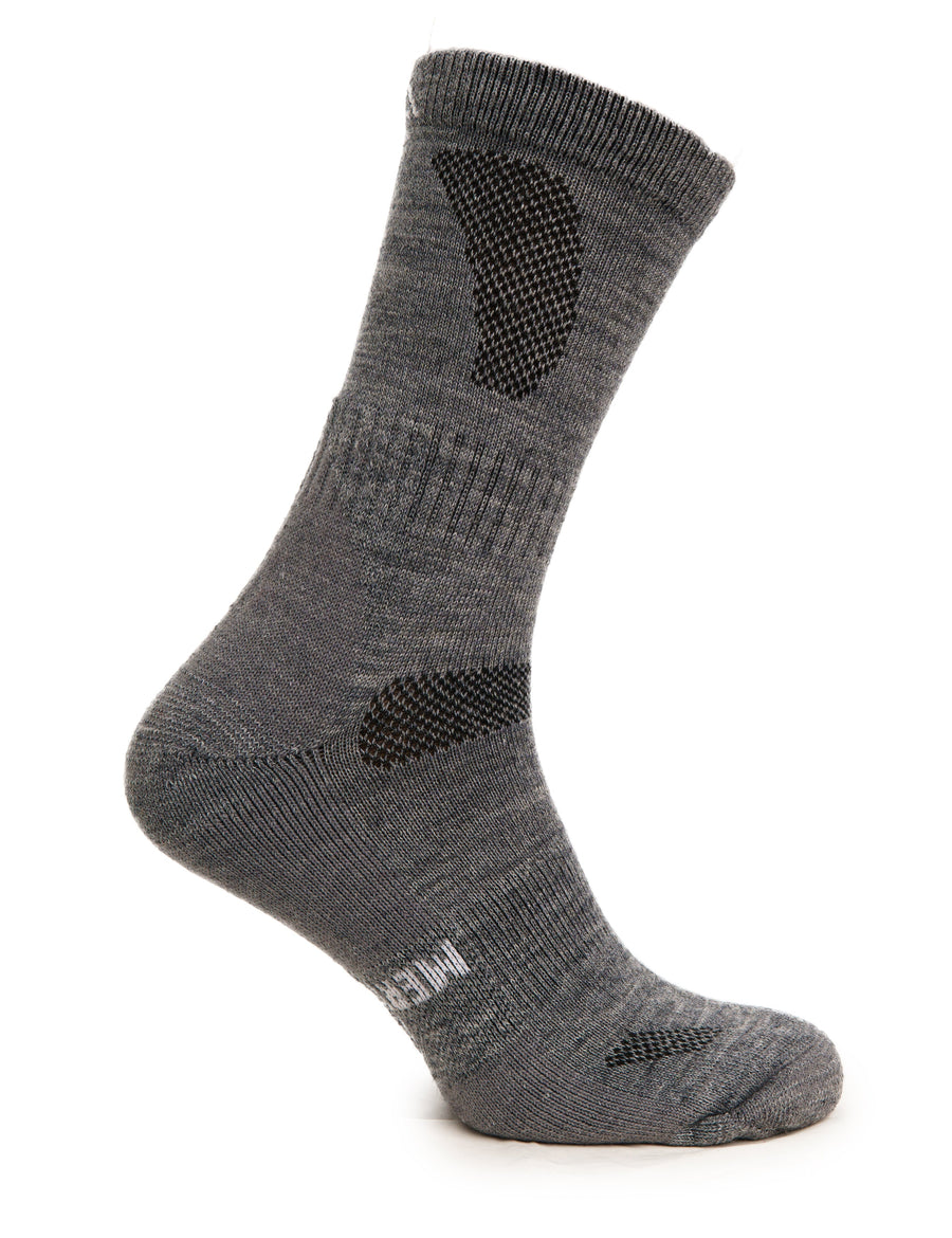 Merino Wool Hiking Socks - (Pack of 3) Light Grey
