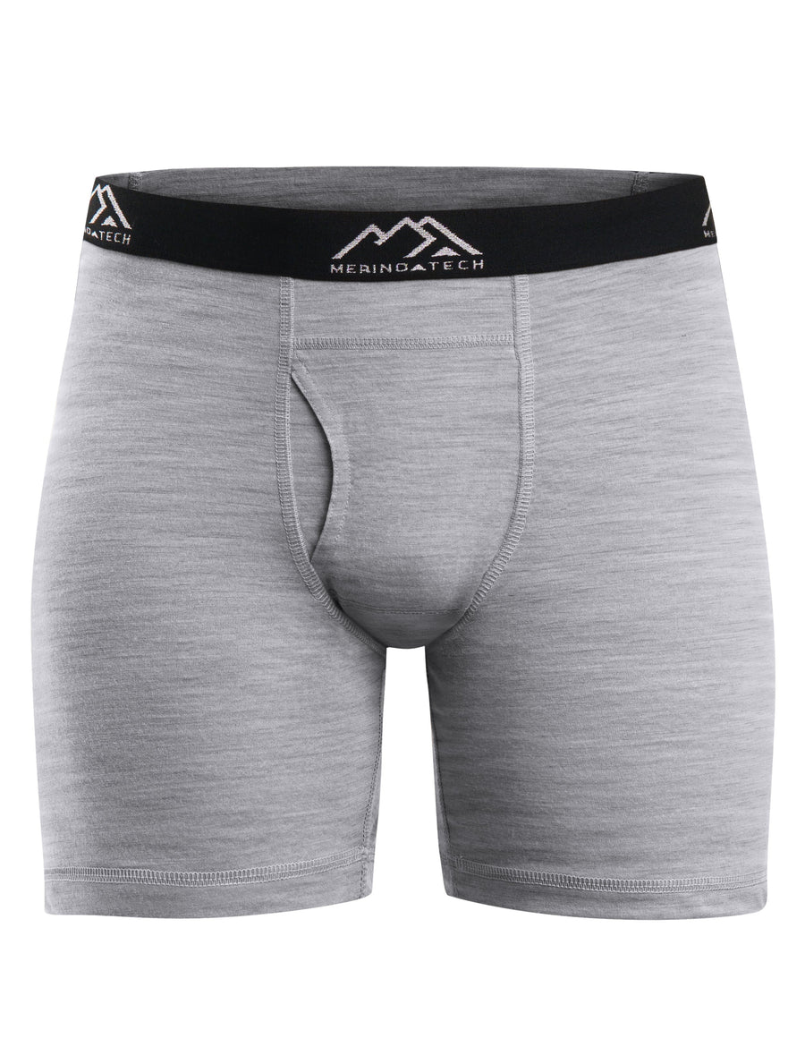 Men's Merino Boxers 190 Heathered Grey (2 Pack)