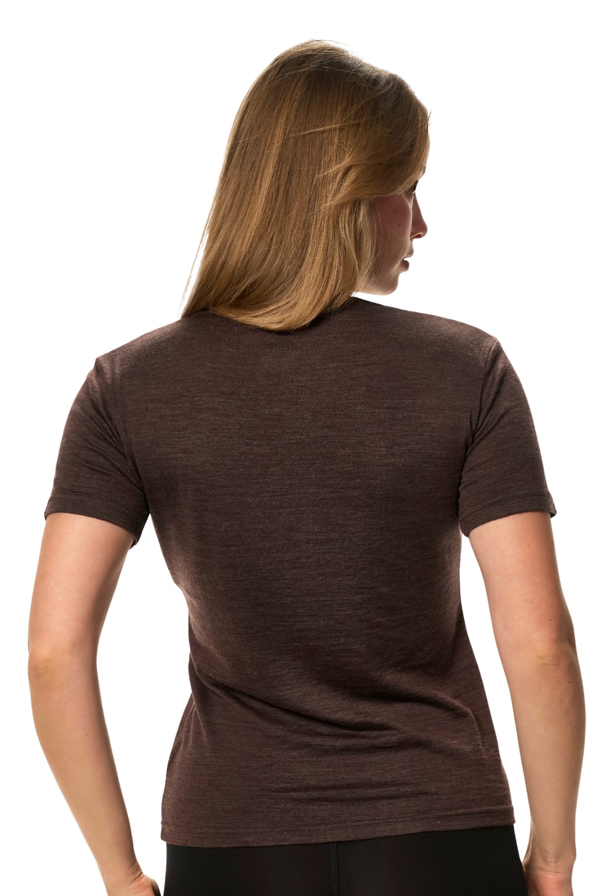 Women's Merino T-shirt 180 Chocolate | Crewneck (+socks)