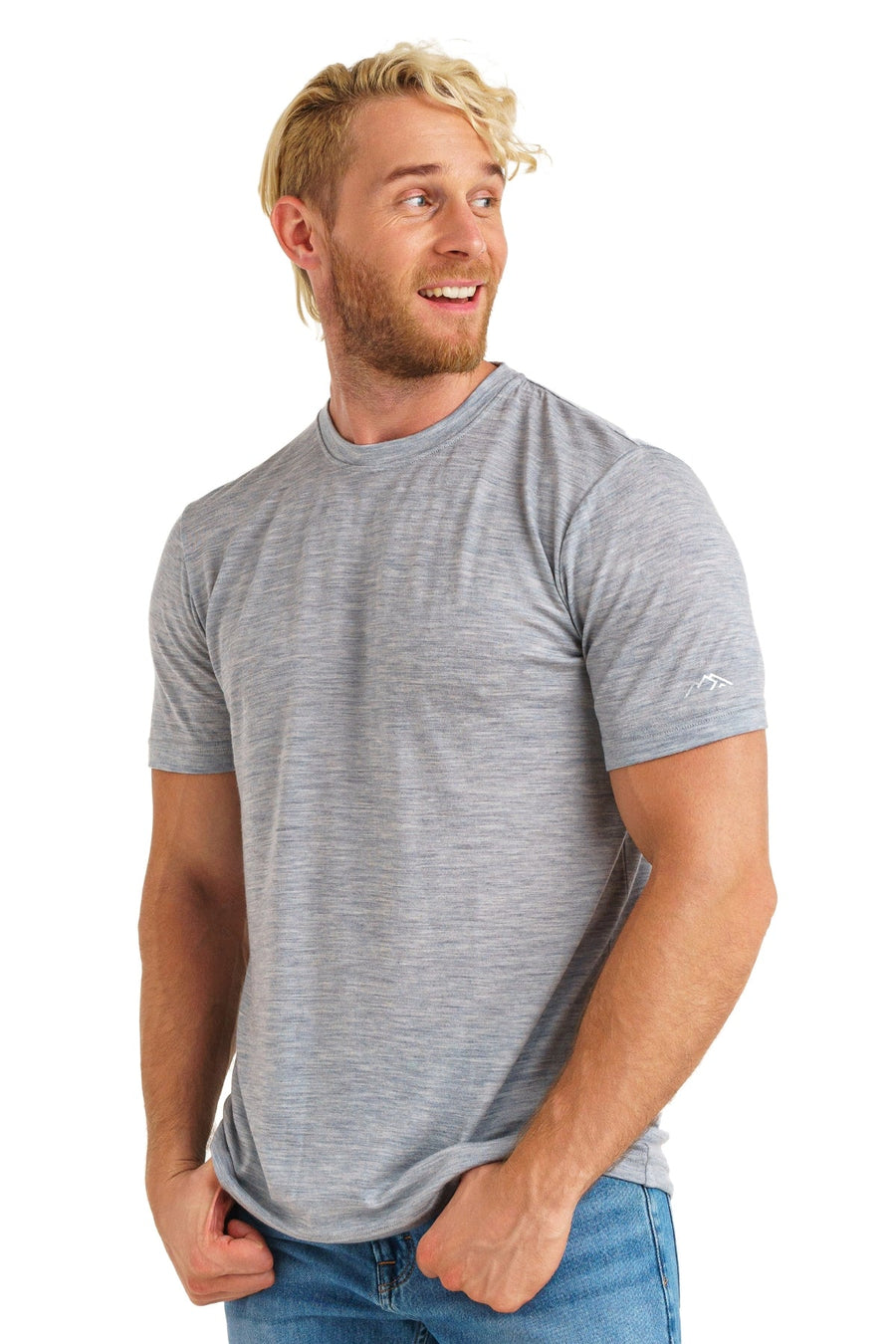 Men's Merino T-shirt 180 Grey Melange (+socks)