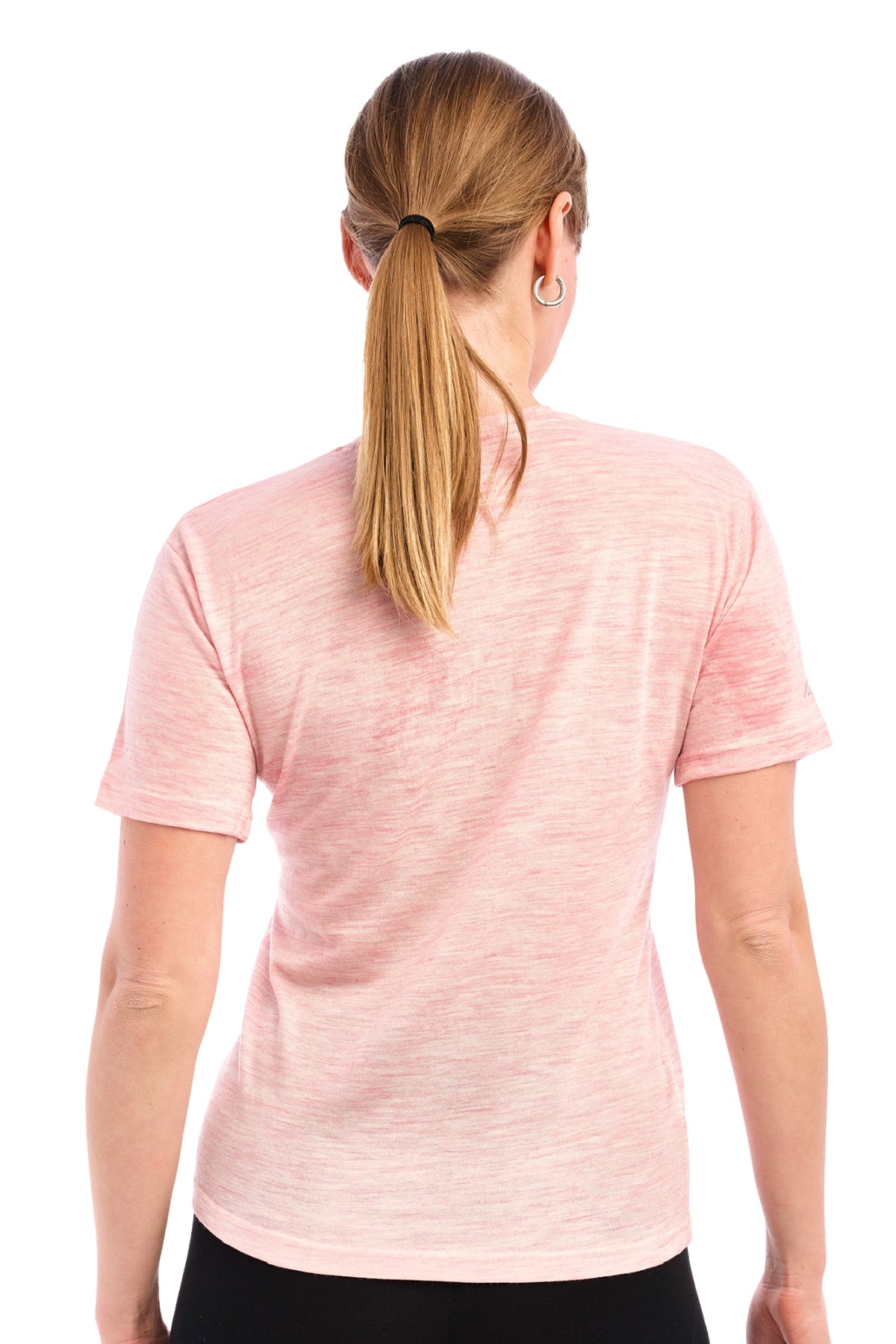 Women's Merino T-shirt 180 Heather Pink | Crewneck (+socks)