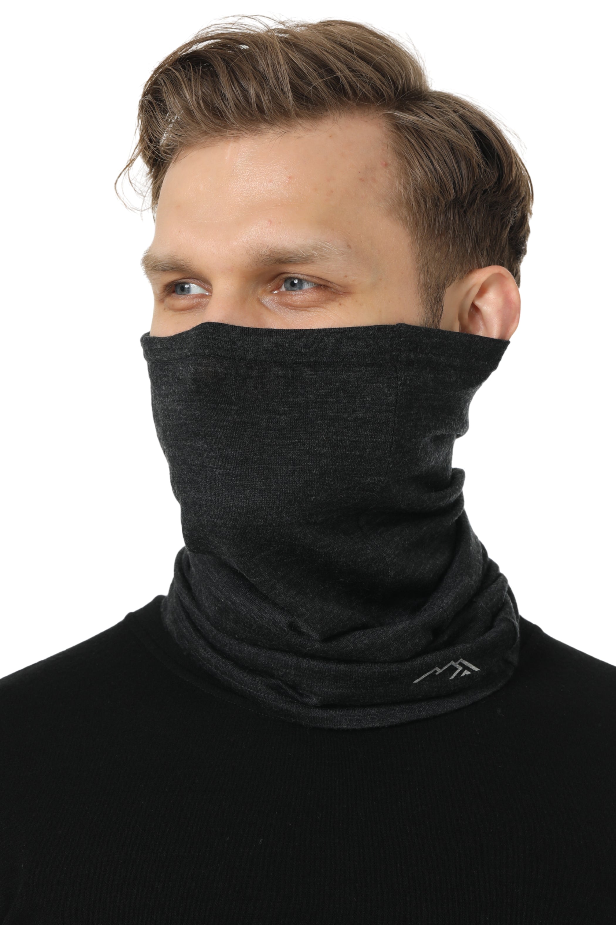 Merino Neck Gaiter 165 Charcoal