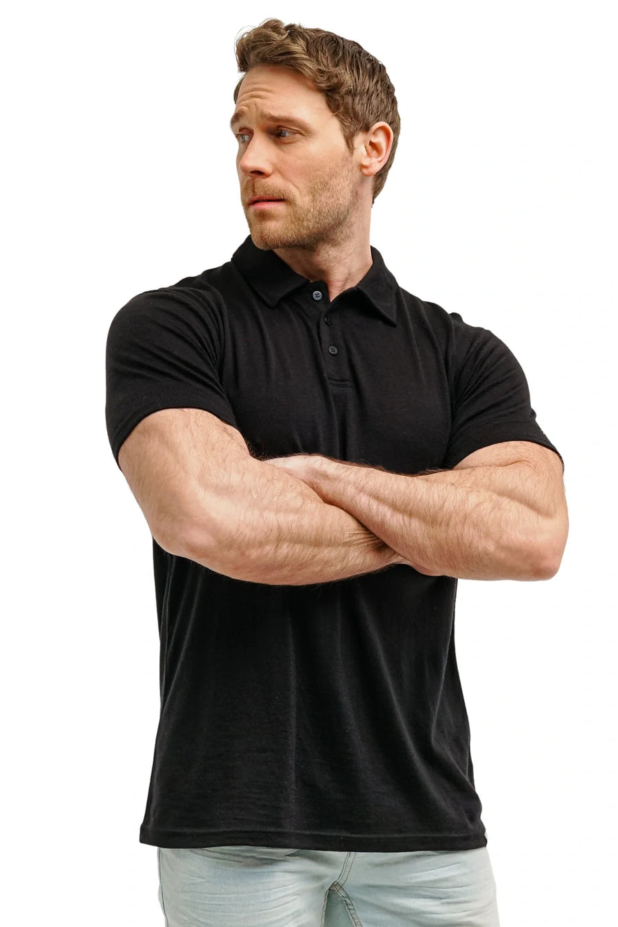 Men's Merino Polo 180 Black