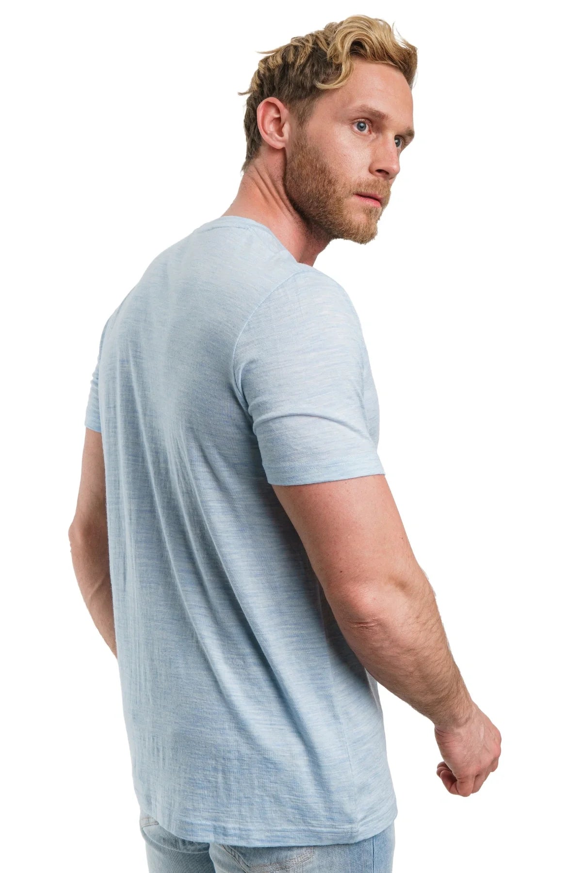 Men's Merino T-shirt 180 Arctic Blue Melange (+socks)