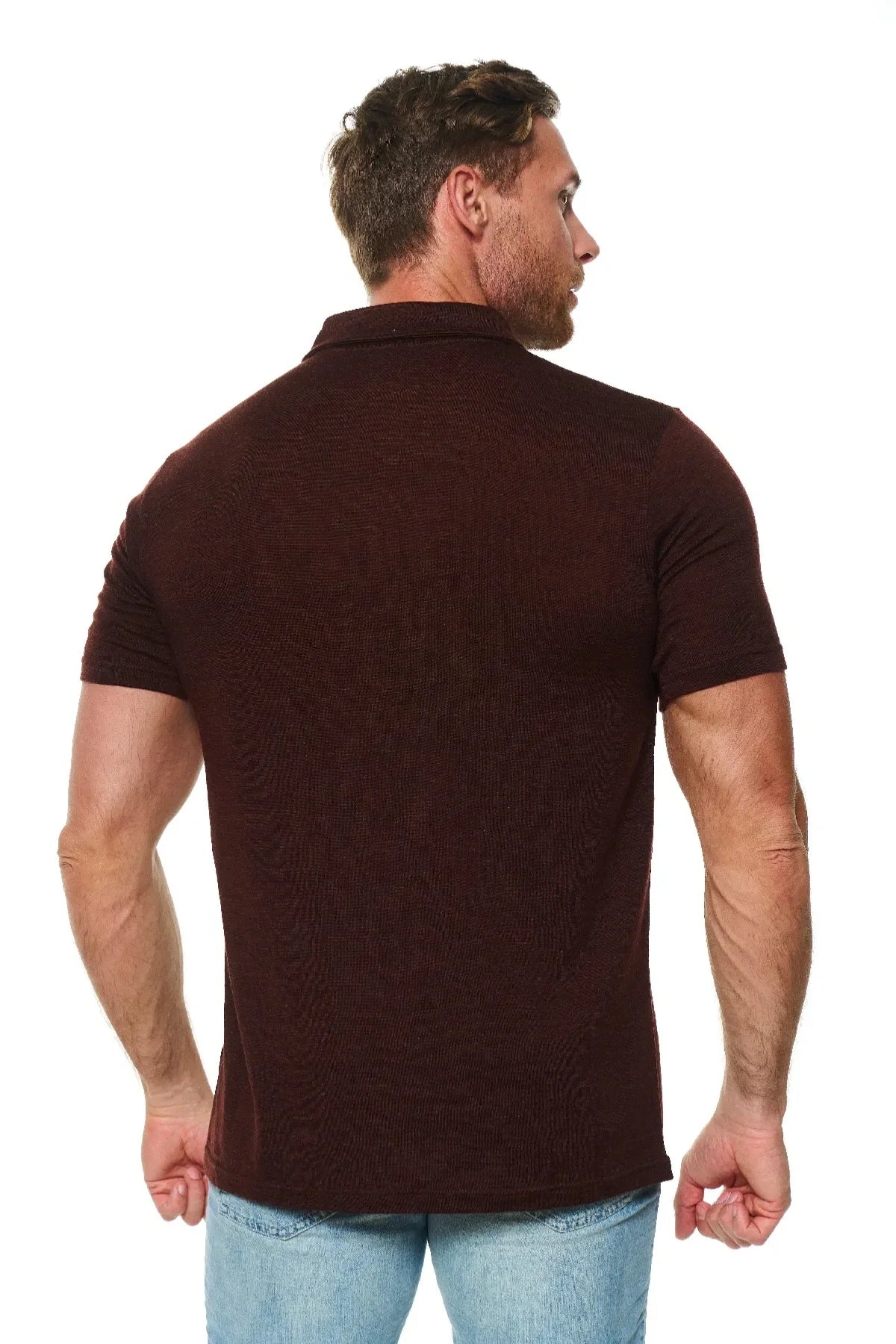 Men's Merino Polo 180 Bordo
