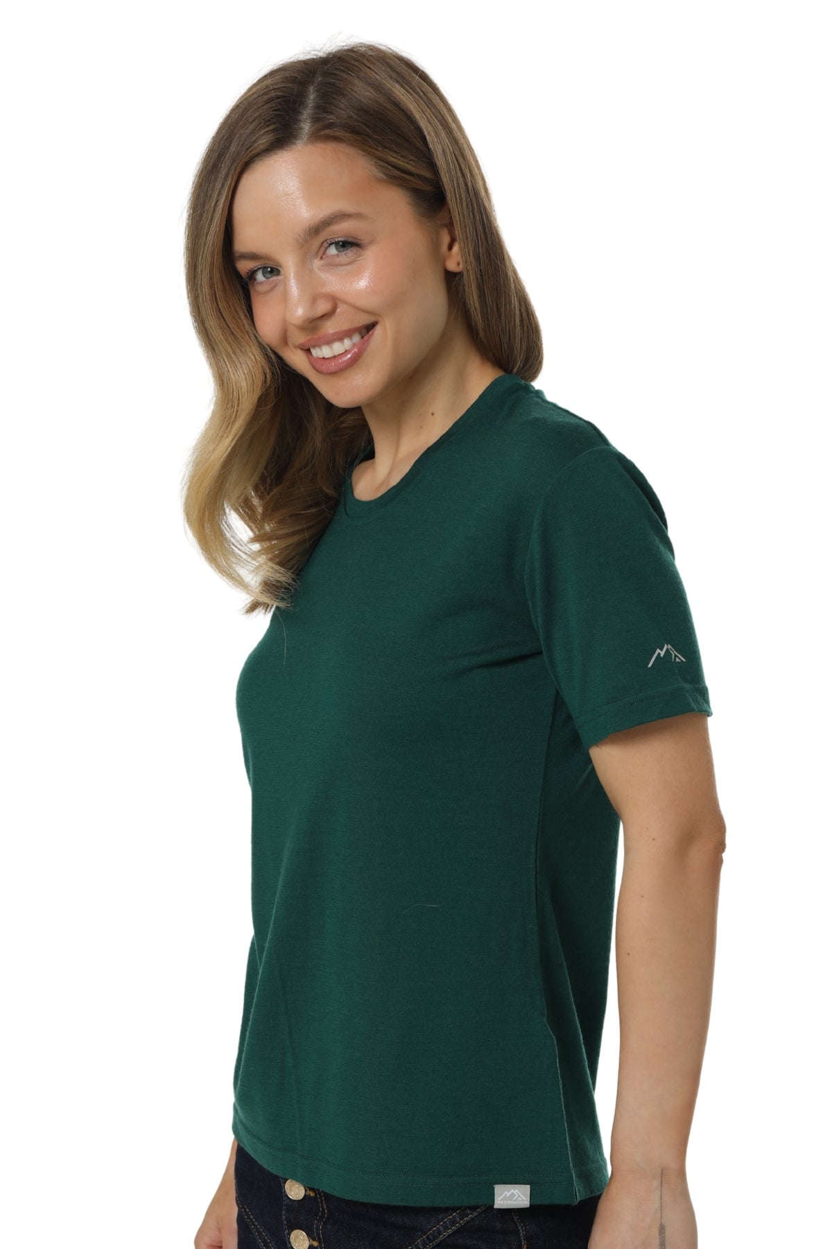 Women's Merino T-shirt 180 Forest Green | Crewneck (+socks)
