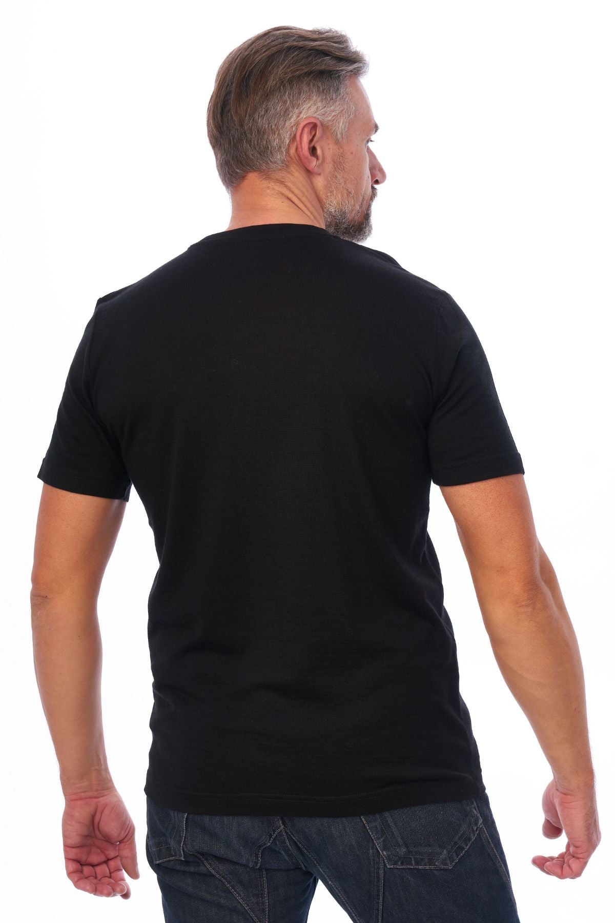 Men's Merino T-shirt Grey Black