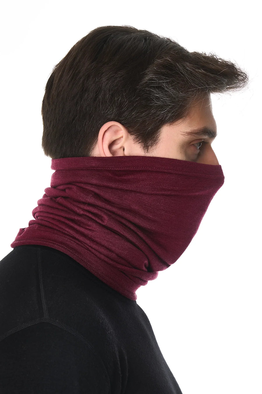 Merino Neck Gaiter 165 Burgundy Wine