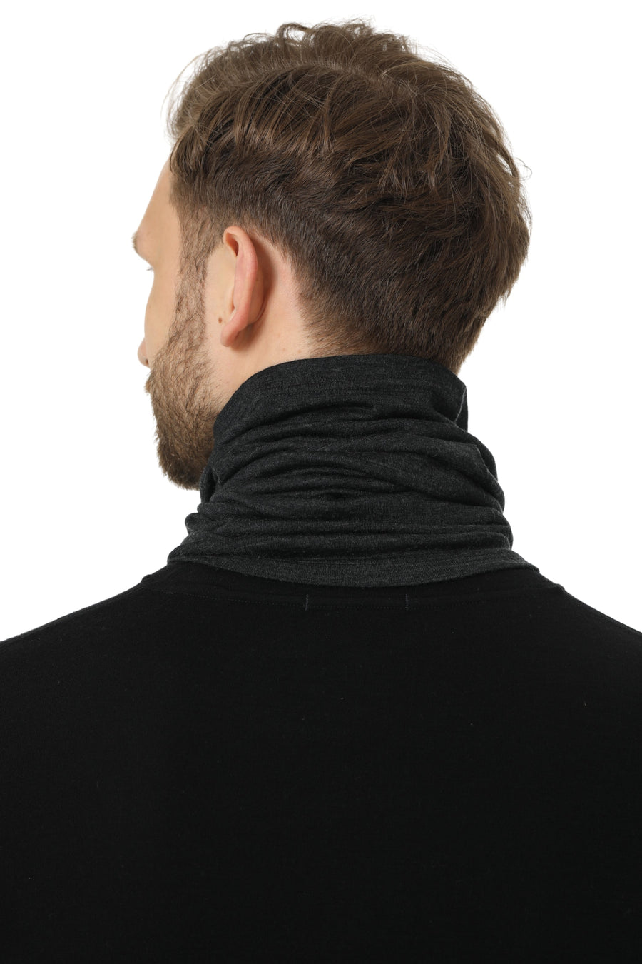 Merino Neck Gaiter 165 Charcoal