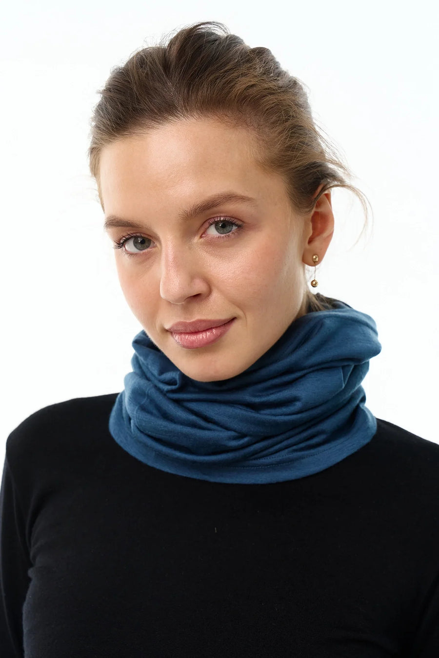 Merino Neck Gaiter 165 Denim Blue