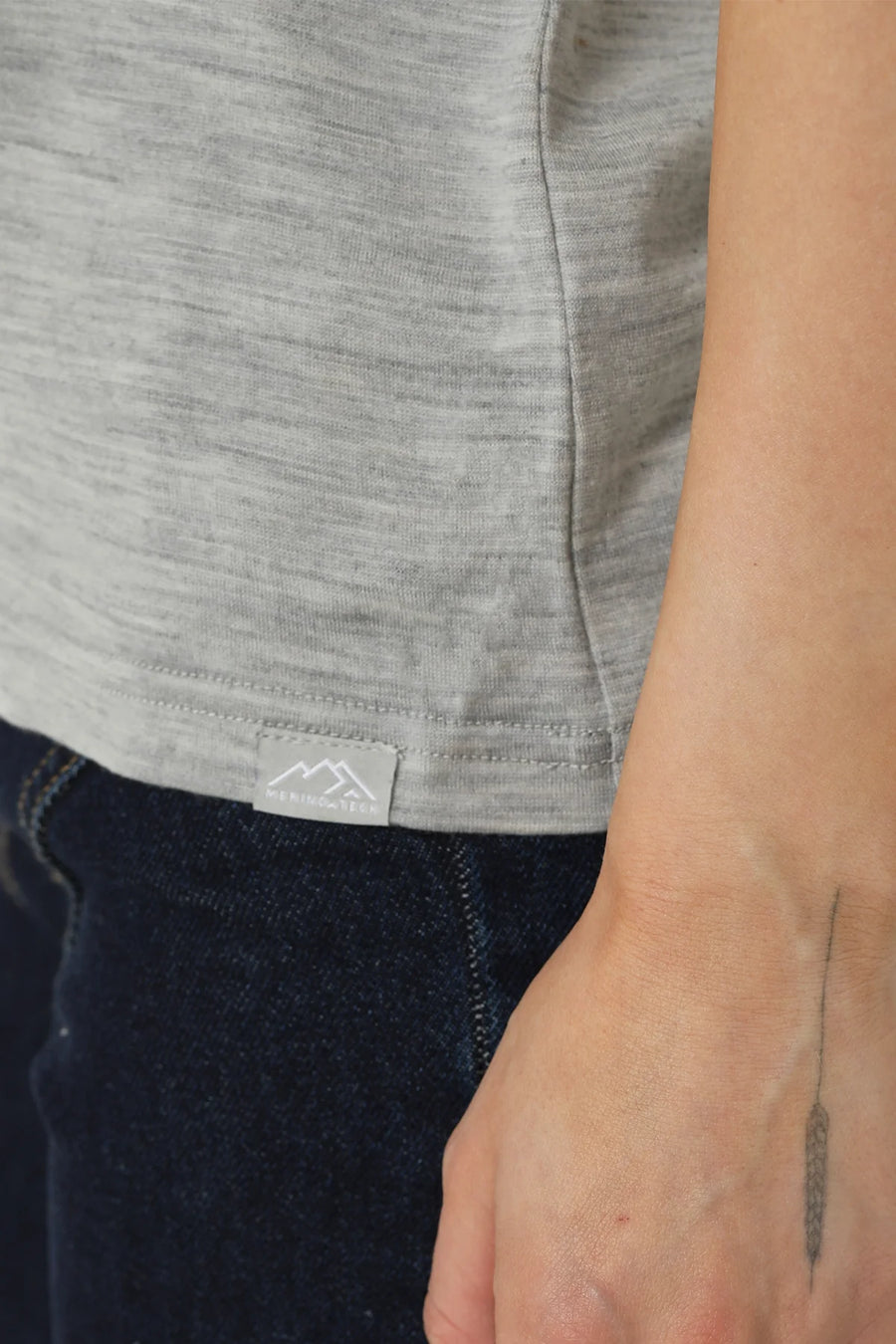 Women's Merino T-shirt 180 Heather Grey | Crewneck (+socks)