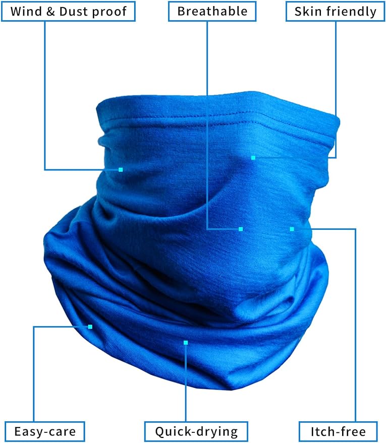 Merino Neck Gaiter 165 Carrot Orange | Soft