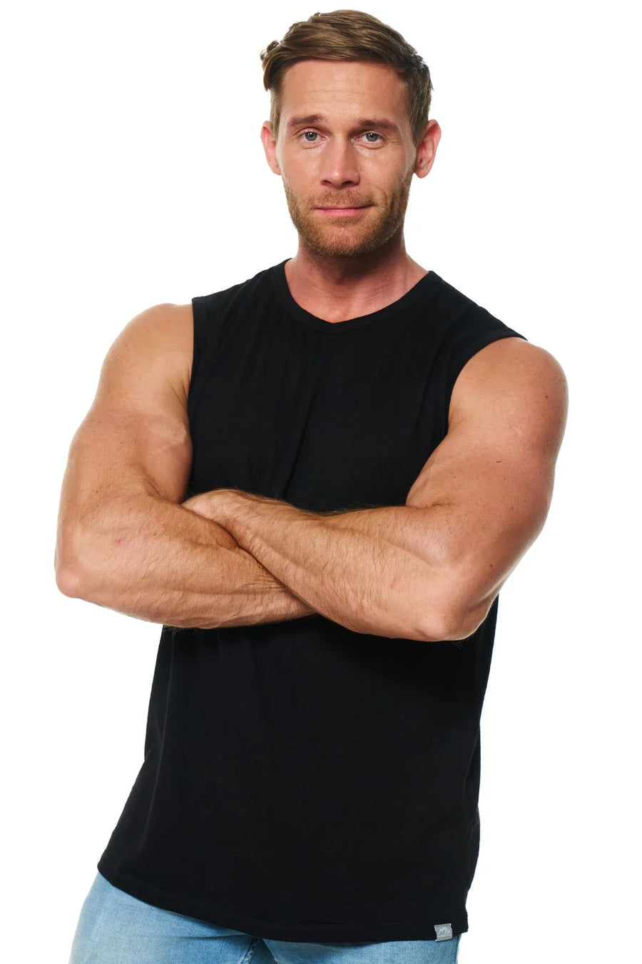 Men's Merino Wool Tank Top Black