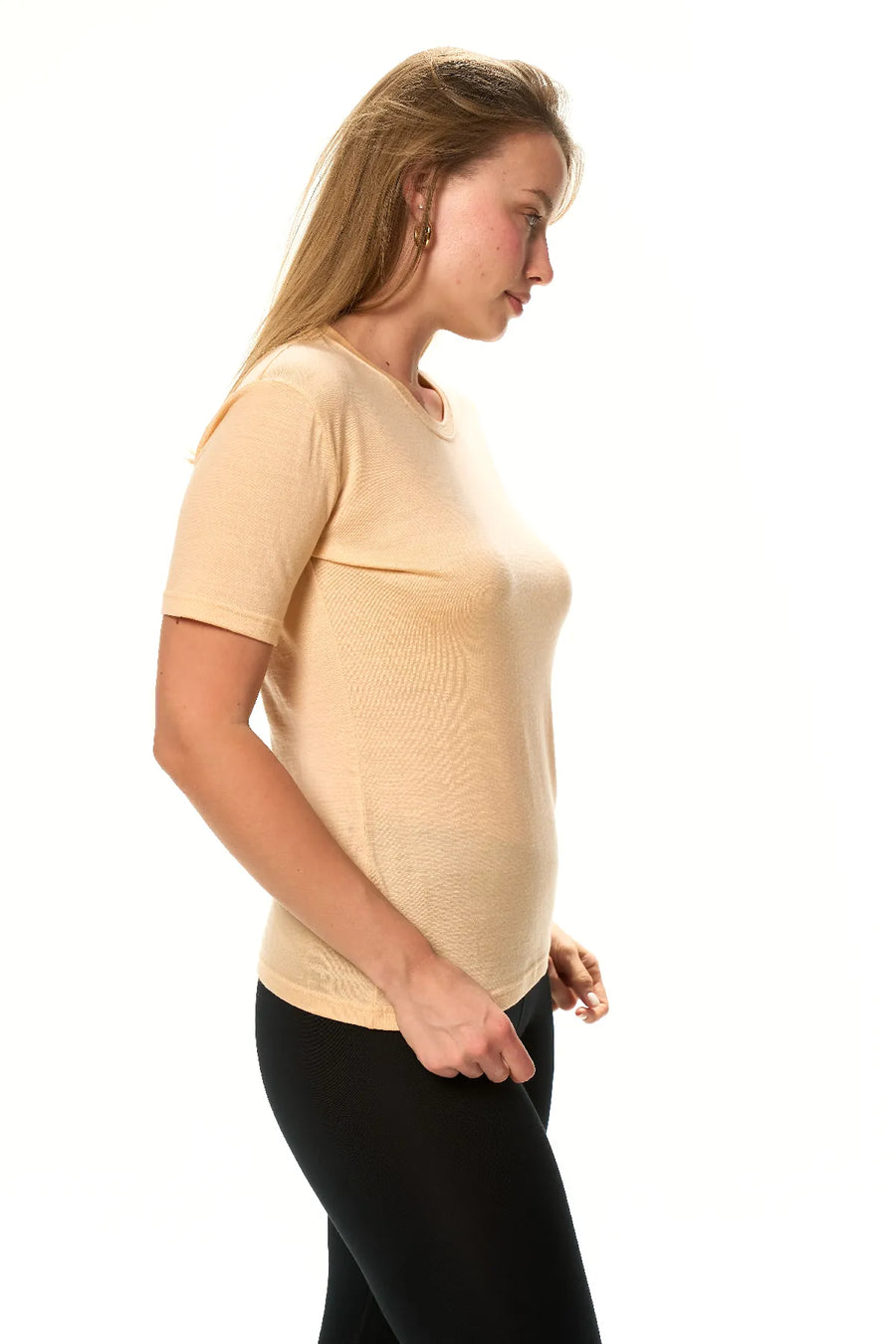 Women's Merino T-shirt 180 Peach | Crewneck