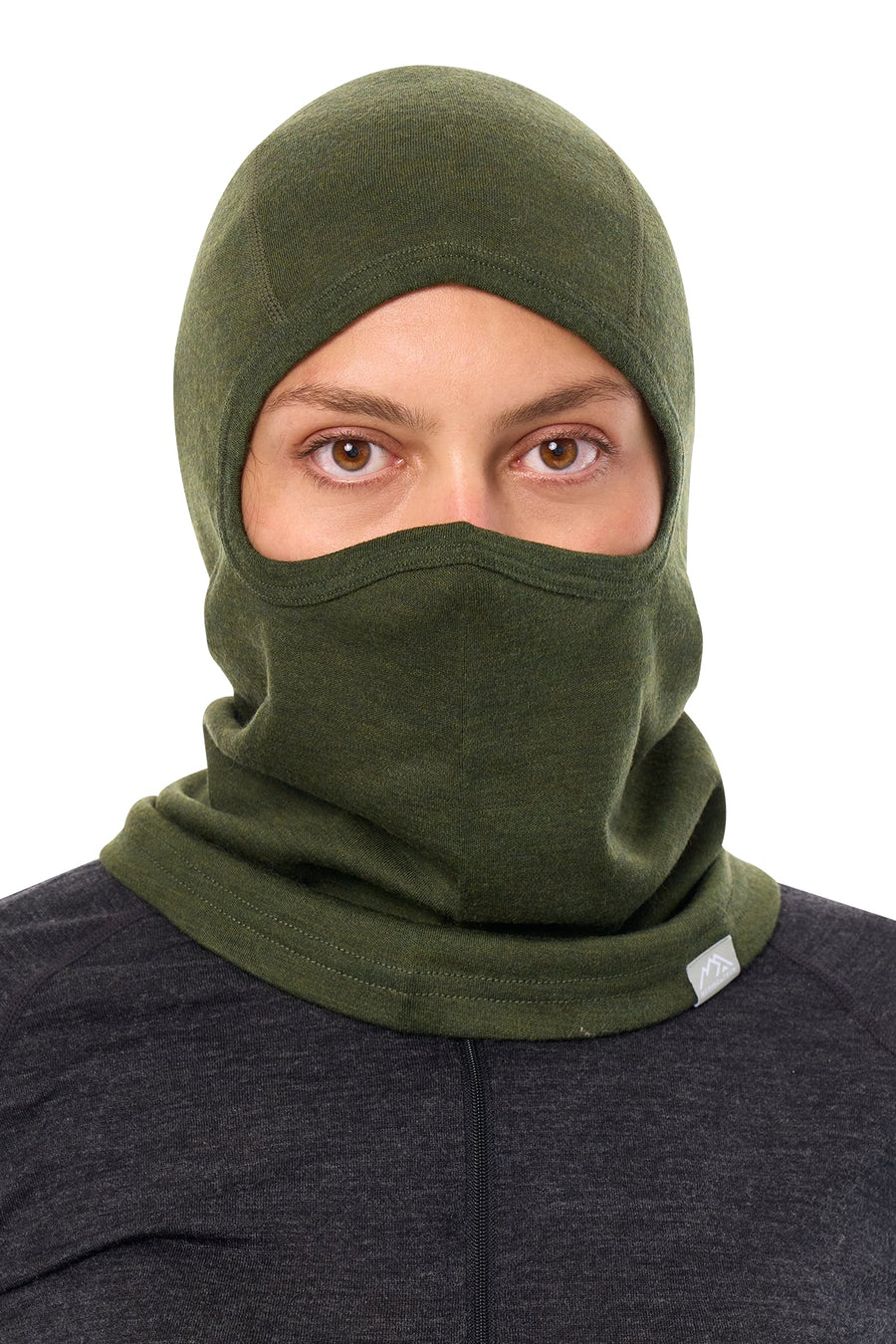 Merino Wool Balaclava Army Green