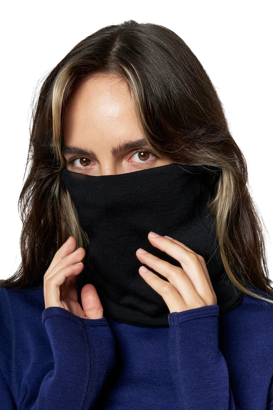 Merino Double-Layer Neck Gaiter Black