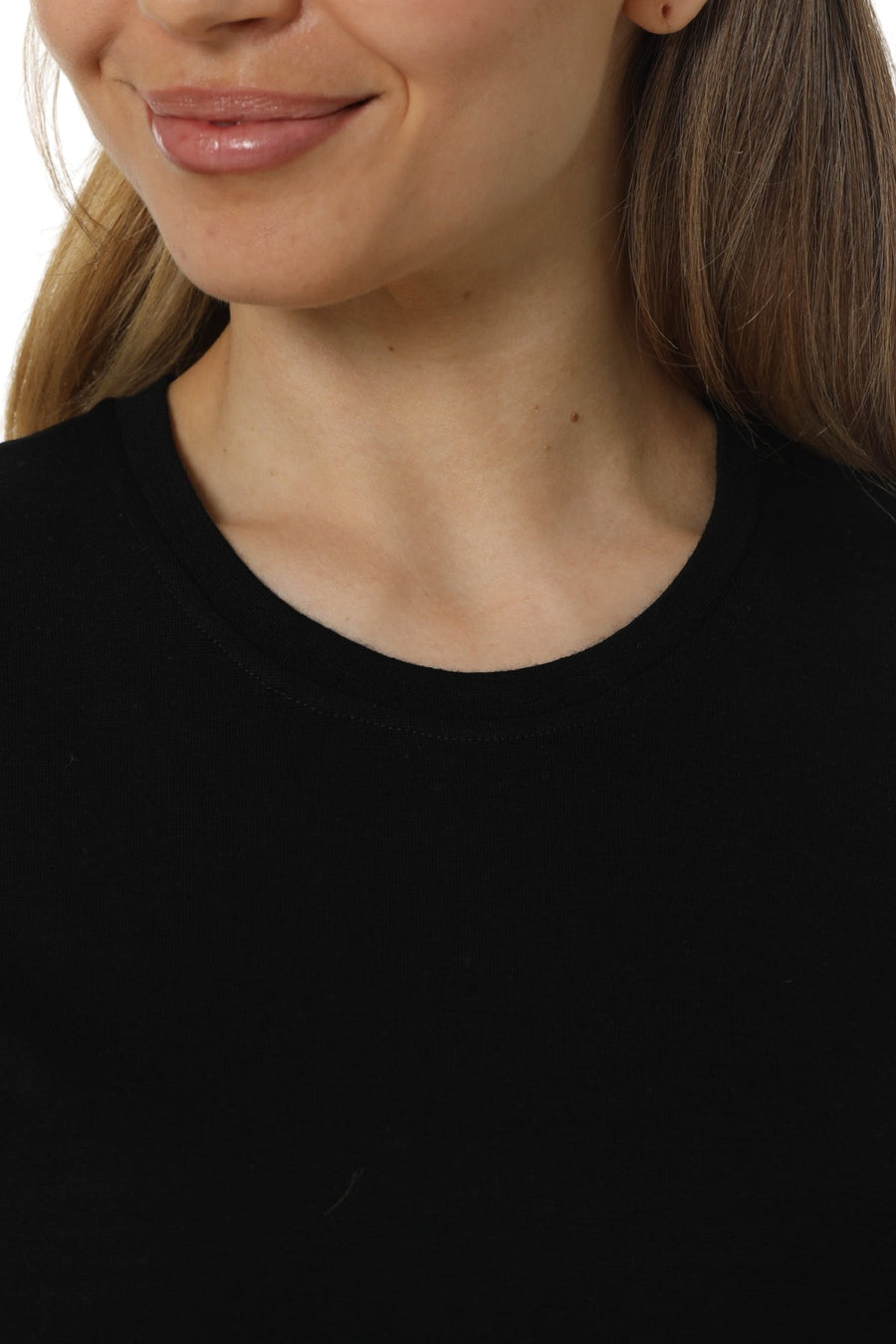 Women's Merino T-shirt 180 Black | Crewneck (+socks)