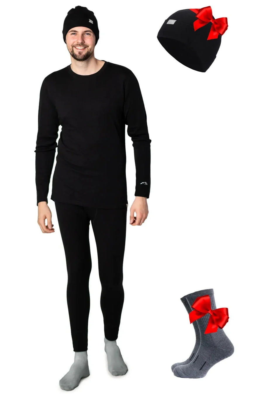 Men's Black Set + Black Beanie