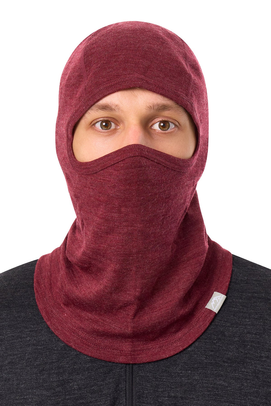 Merino Wool Balaclava Burgundy