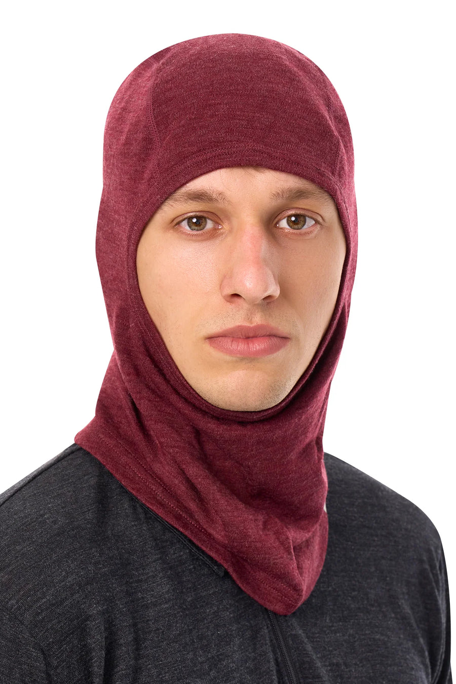 Merino Wool Balaclava Burgundy
