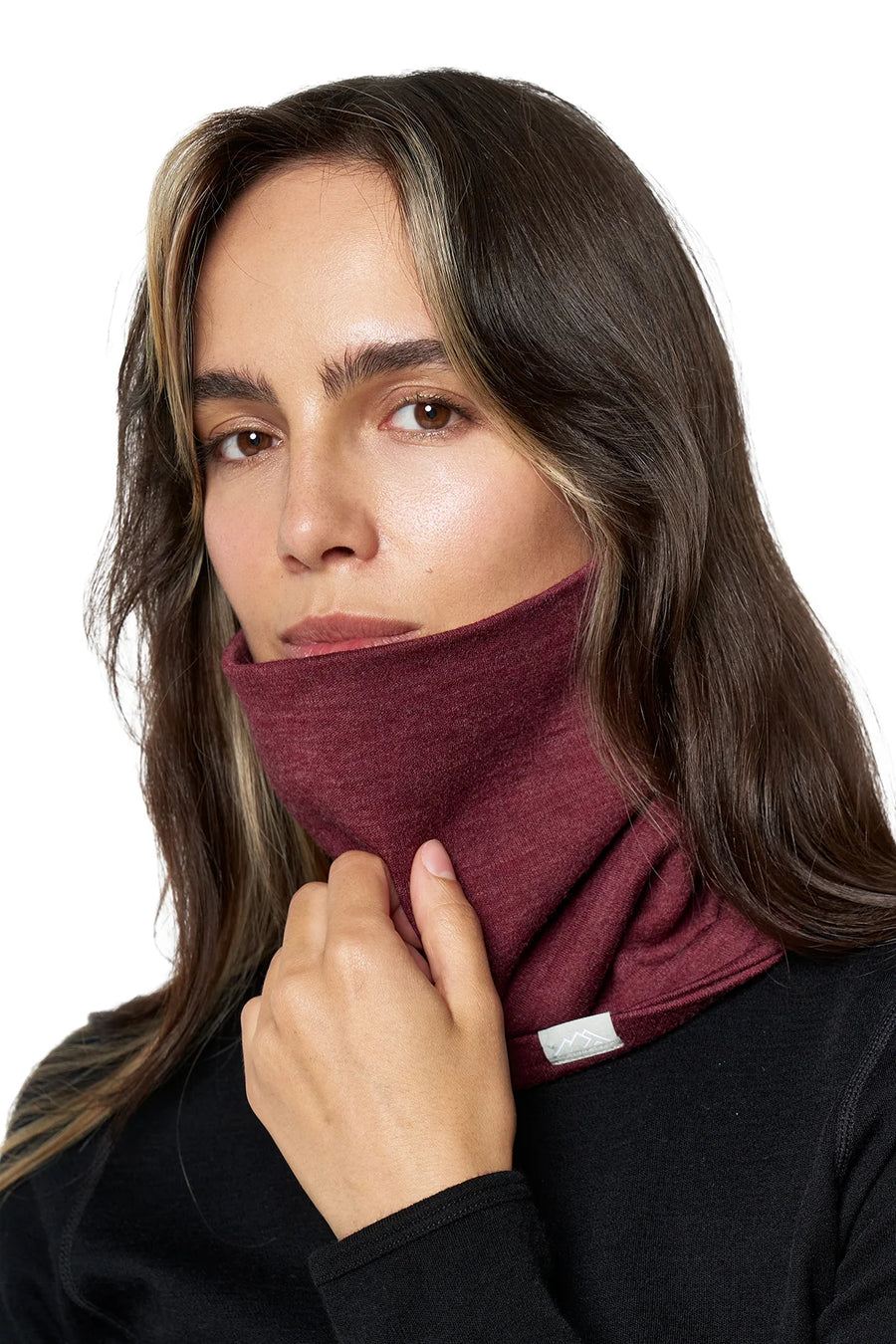 Merino Double-Layer Neck Gaiter Burgundy