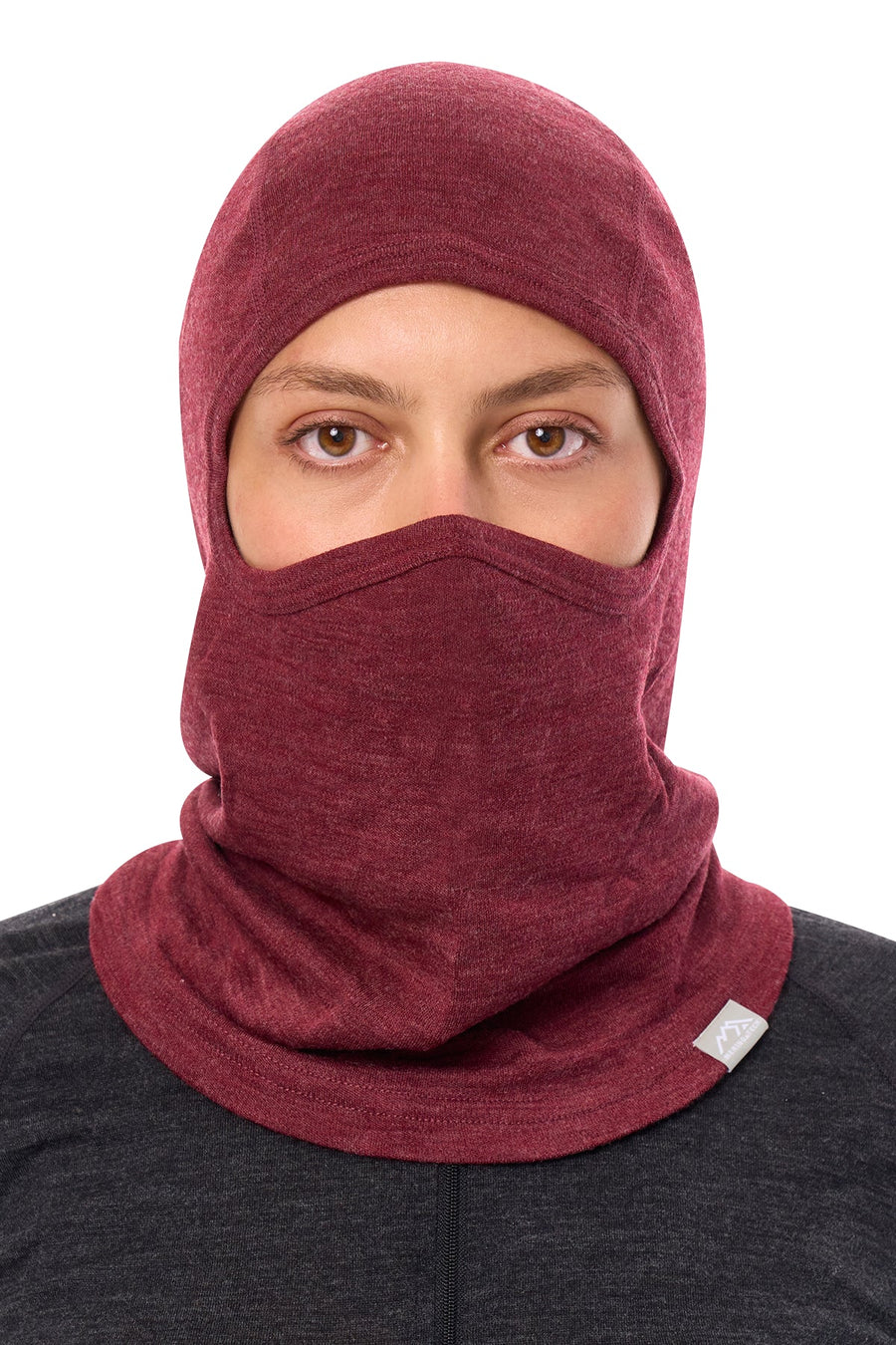 Merino Wool Balaclava Burgundy