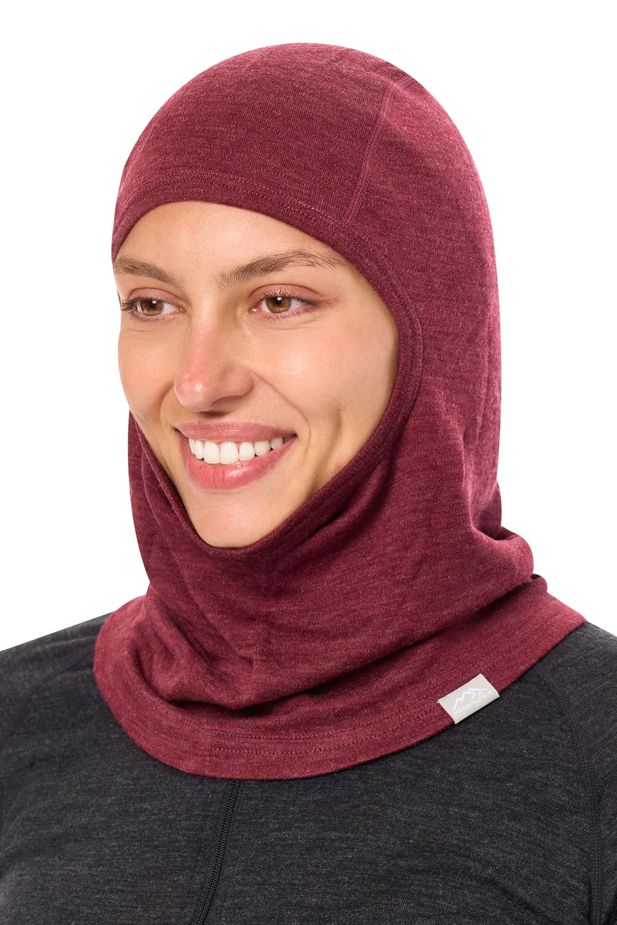 Merino Wool Balaclava Burgundy