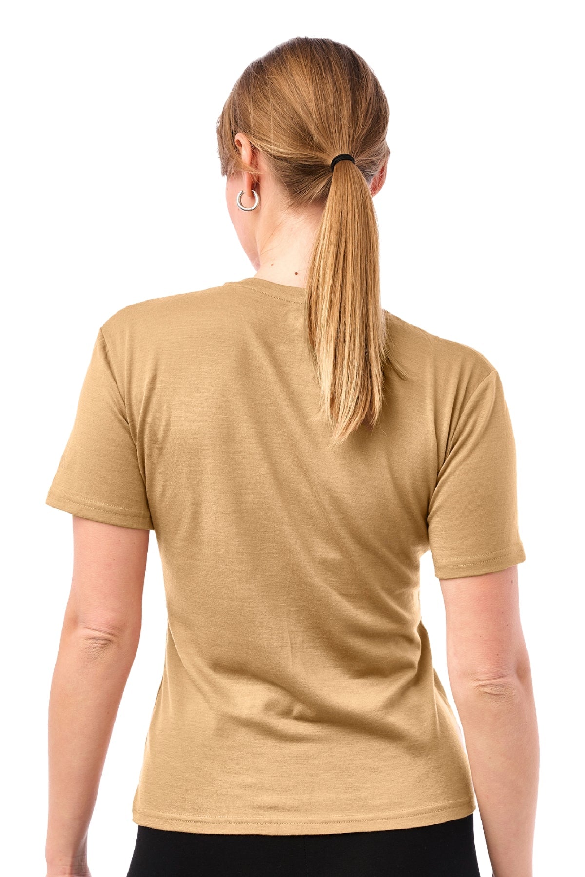 Women's Merino T-shirt 180 Camel | Crewneck (+socks)