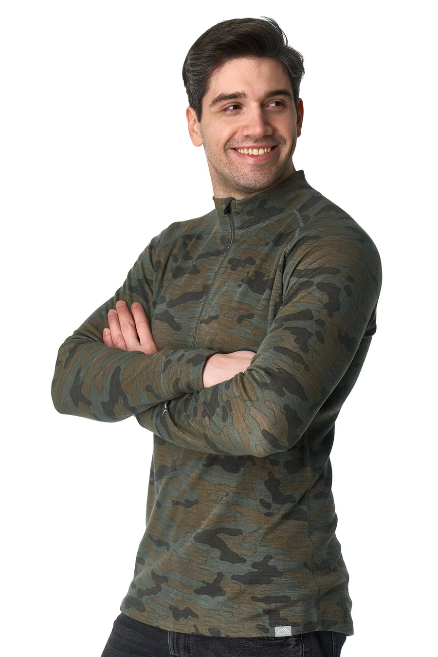 Men's Merino Half Zip Long Sleeve 250 Camo