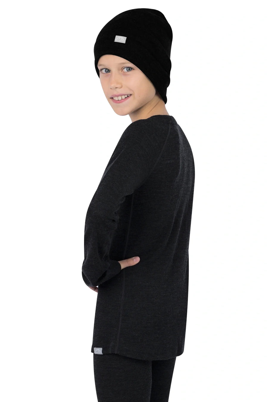 Kids' Merino Wool Long Sleeve 250 Charcoal Grey
