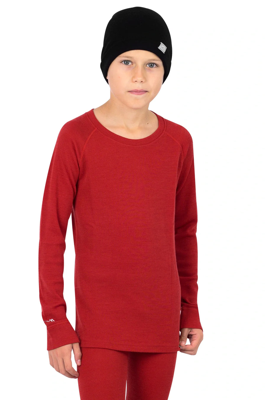 Kids' Merino Wool Long Sleeve 250 Cherry Red