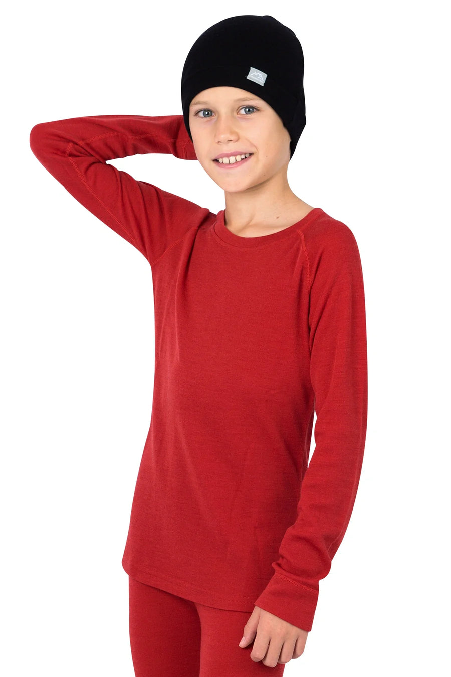 Kids' Merino Wool Long Sleeve 250 Cherry Red