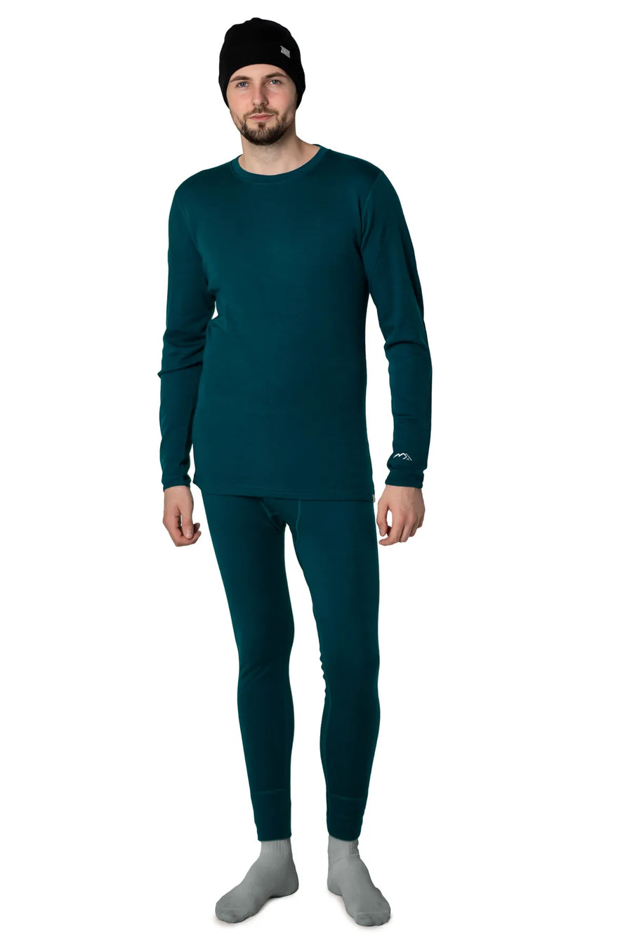 Men's Deep Teal Set + Black Beanie