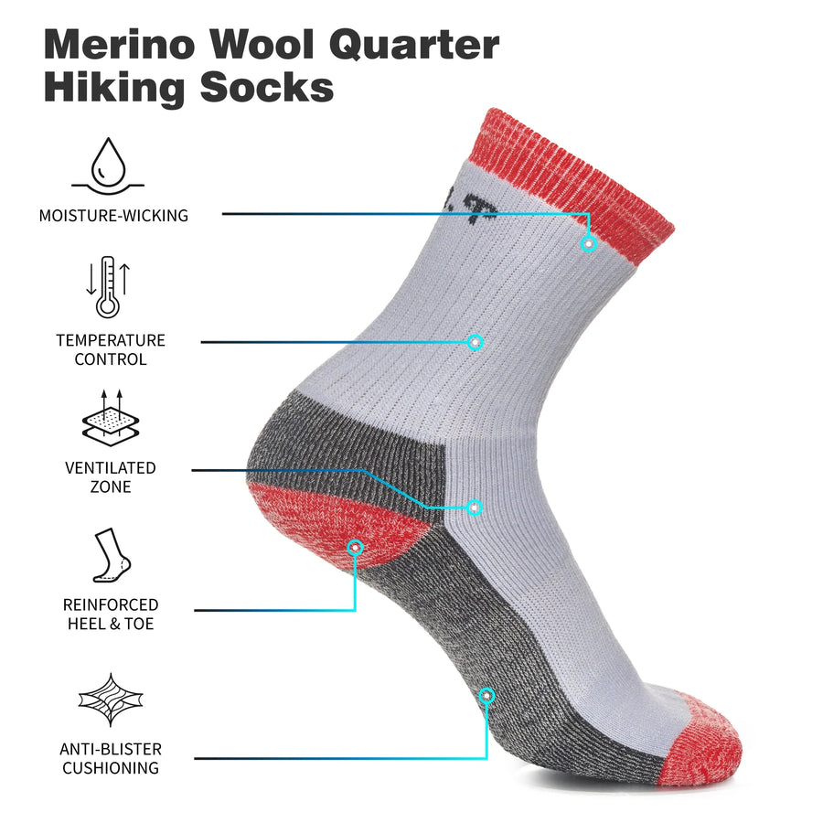 Merino Wool Running Socks - (Pack of 2) Lilac Field