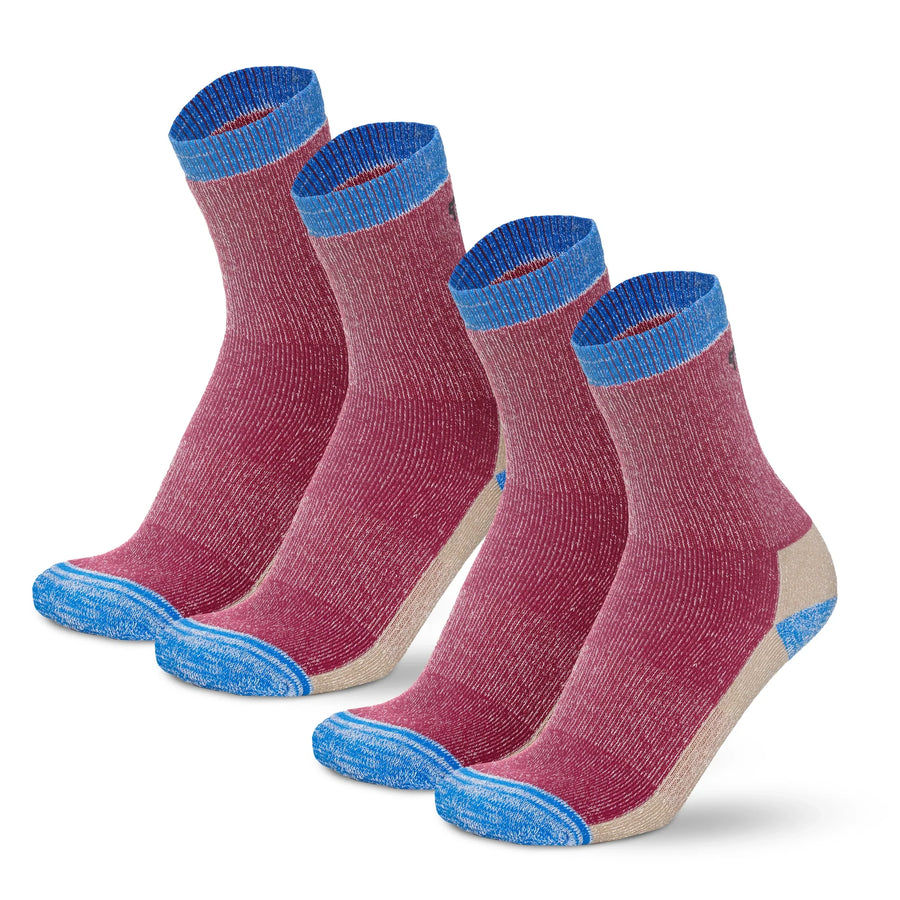 Merino Wool Running Socks - (Pack of 2) Dragonfruit Purple
