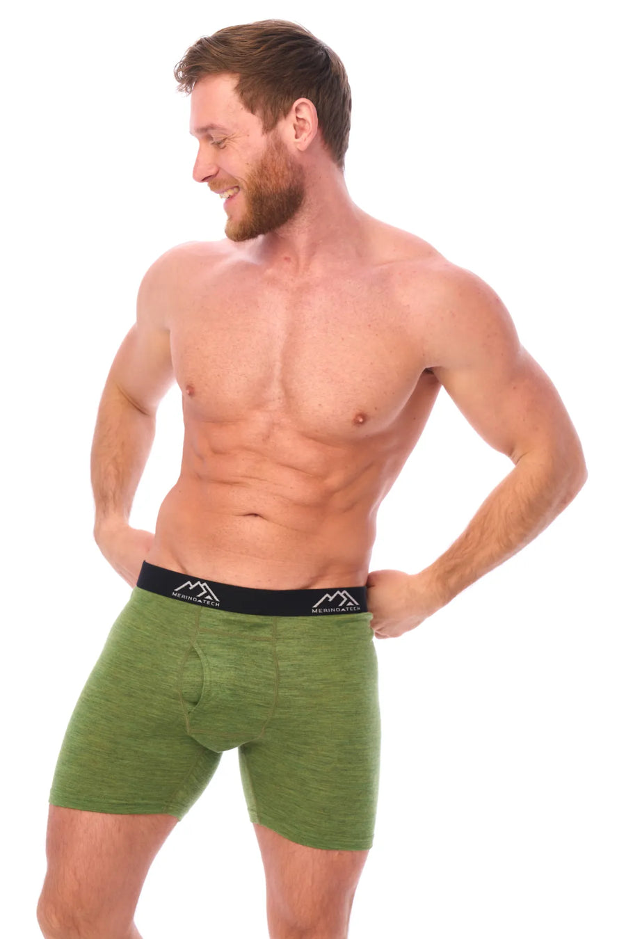 Men's Merino Boxers 190 Olive Green (1 Pack)