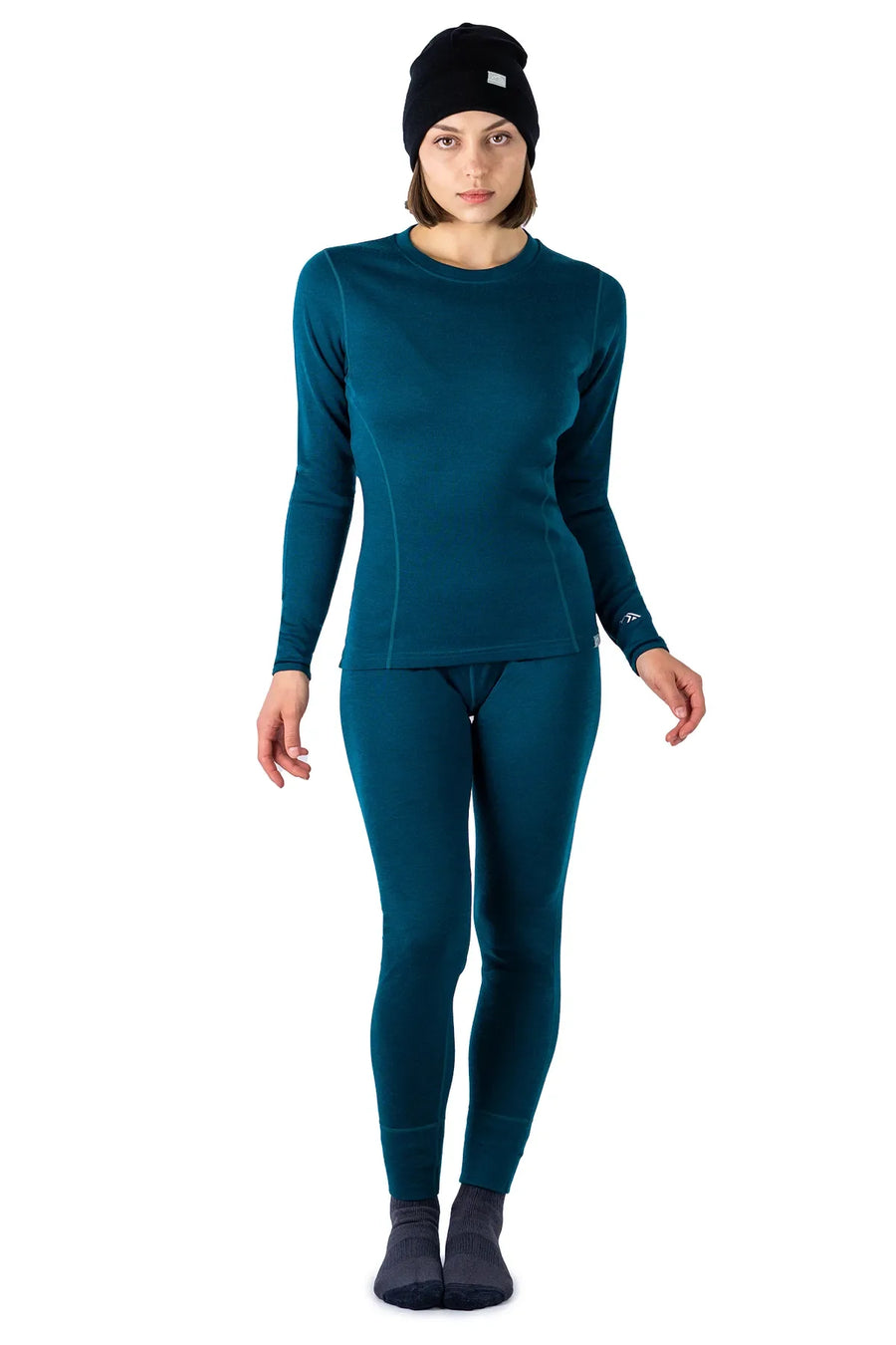 Women's Deep Teal Set + Black Beanie