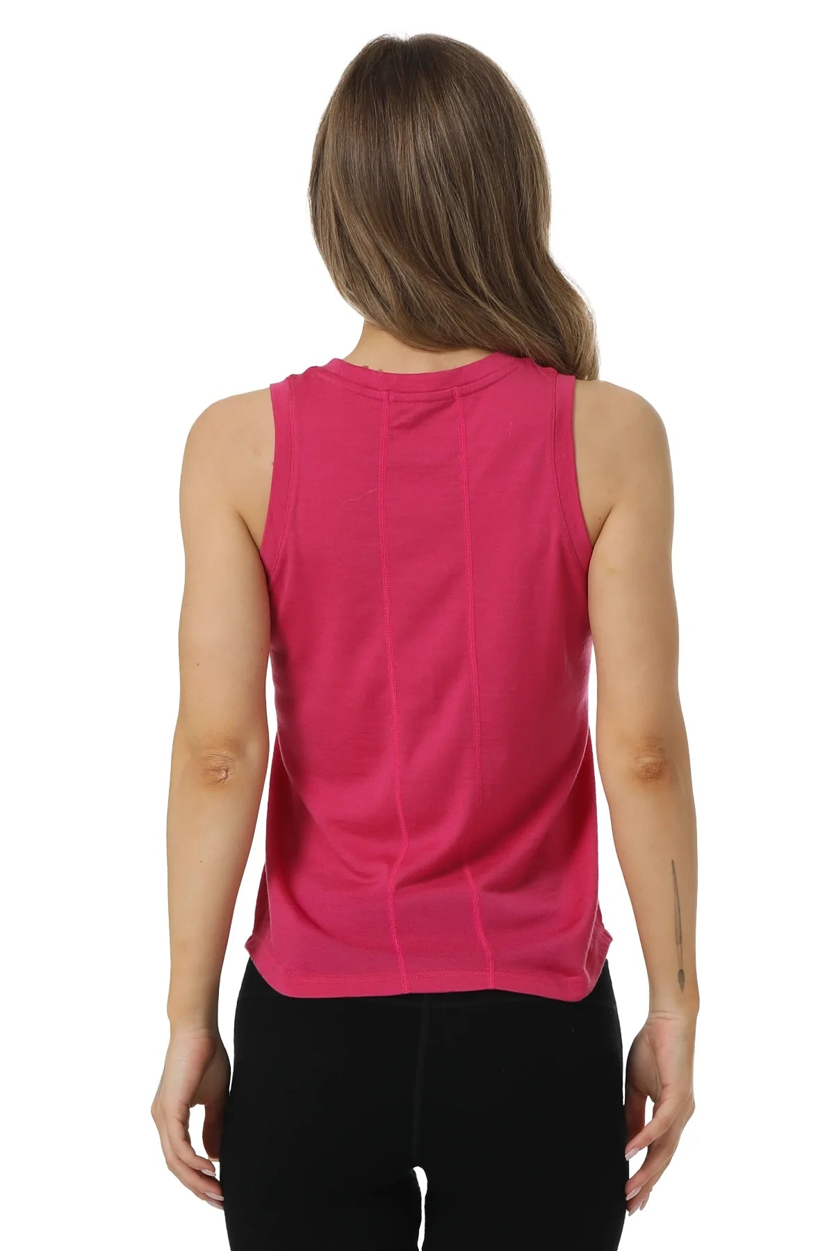 Women's Merino Wool Highneck Tank Top Purple