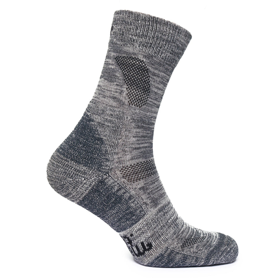 Merino Wool Hiking Socks - (Pack of 2) Iron Grey