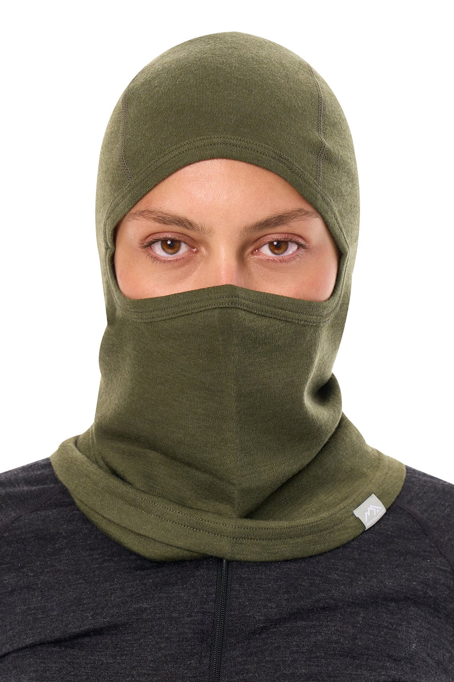 Merino Wool Balaclava Dark Olive