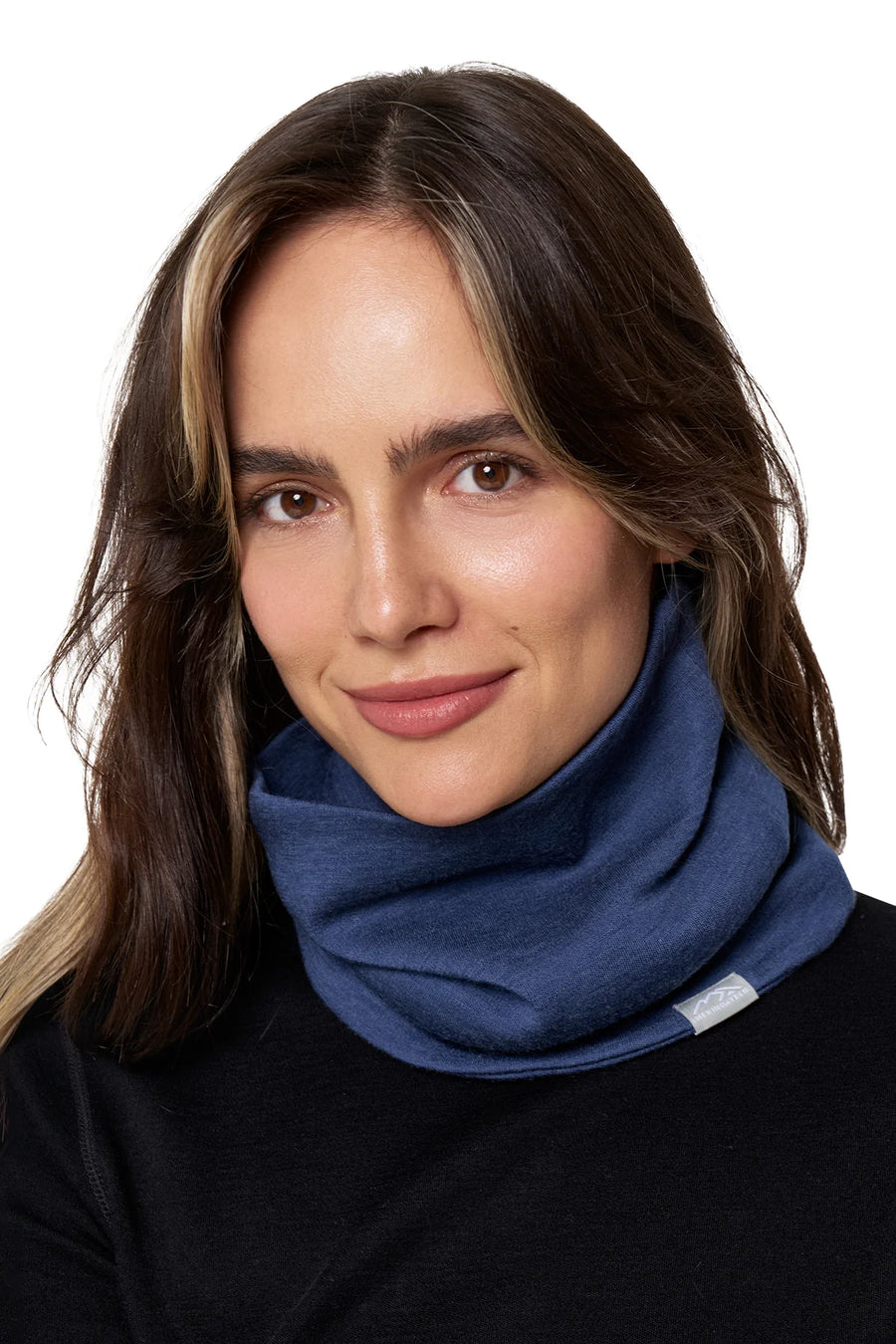 Merino Double-Layer Neck Gaiter Denim