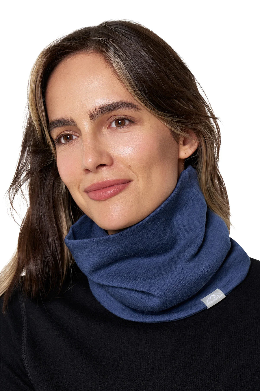 Merino Double-Layer Neck Gaiter Denim