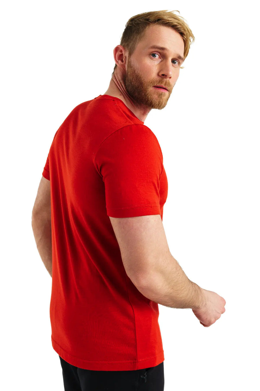 Men's Merino T-shirt Maroon Red
