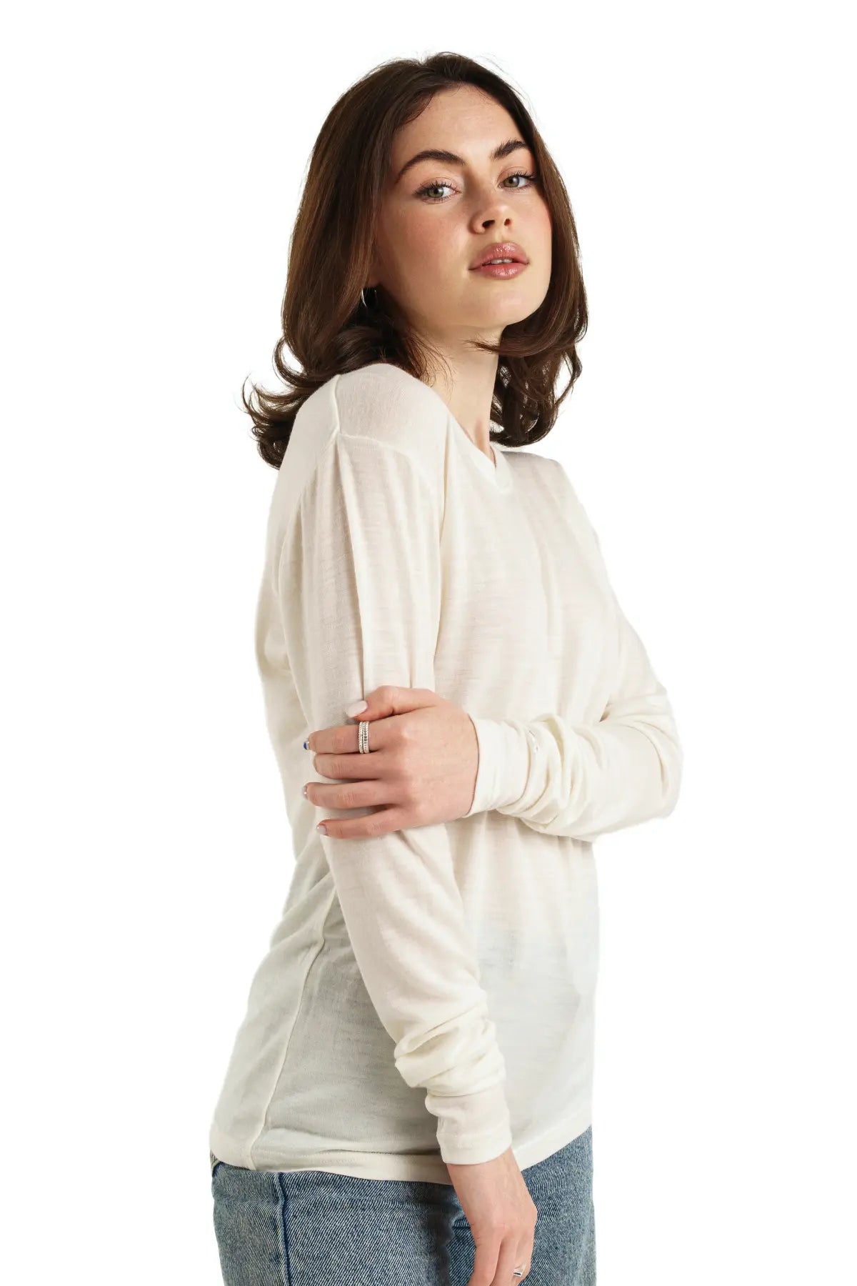 Women's Merino Long Sleeve 165 Snow White