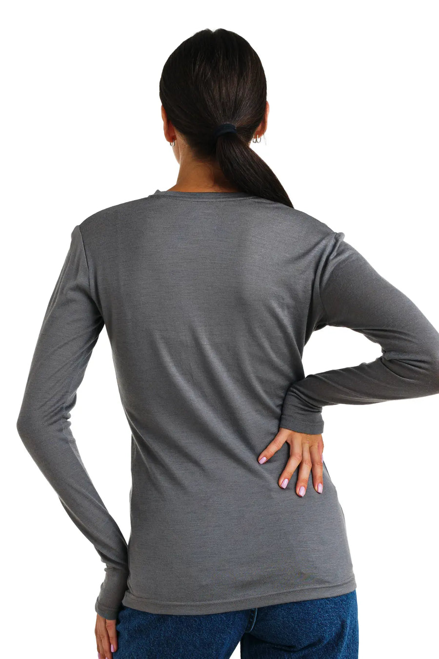 Women Merino Long Sleeve 165 Perfect Grey (+socks)